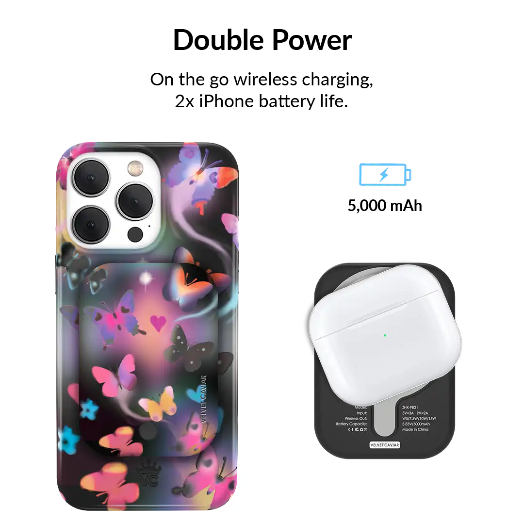 Aurora Butterfly Portable MagSafe Charger Power Pack