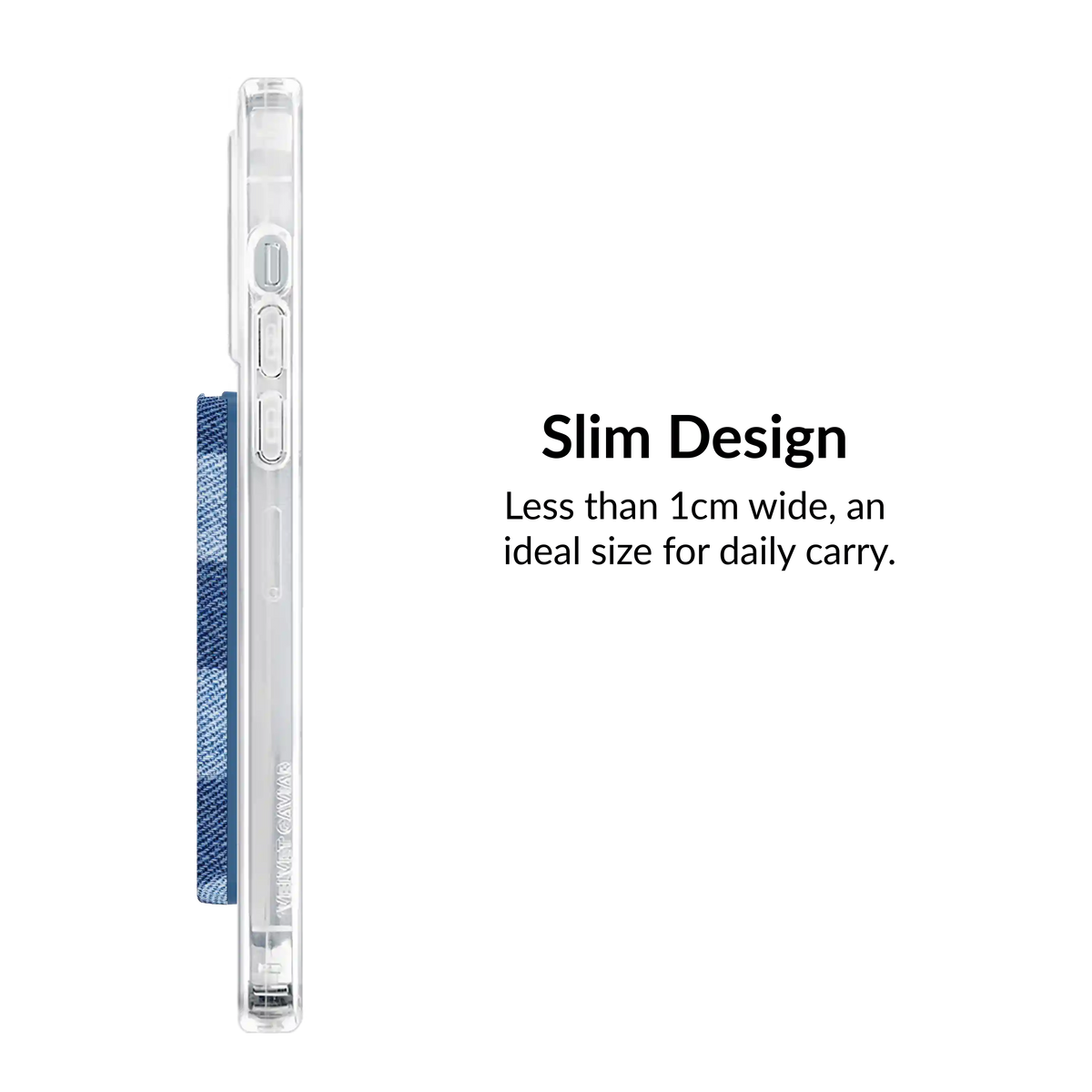 Denim Checker Magsafe Wallet