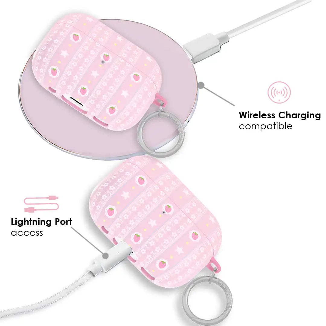 Strawberry Macaron AirPod Case