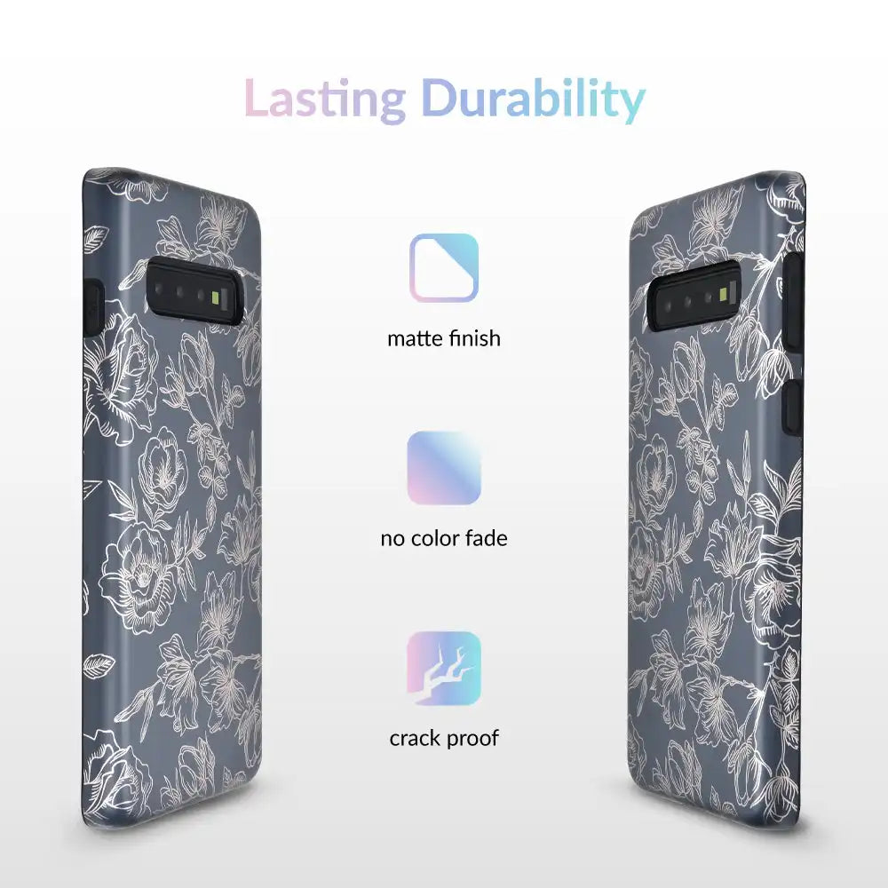 Floral Rose Gold Chrome Samsung Galaxy Case
