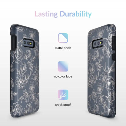 Floral Rose Gold Chrome Samsung Galaxy Case