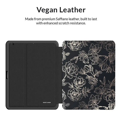 Floral Rose Gold Chrome iPad Case