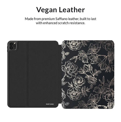 Floral Rose Gold Chrome iPad Case