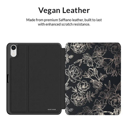 Floral Rose Gold Chrome iPad Case