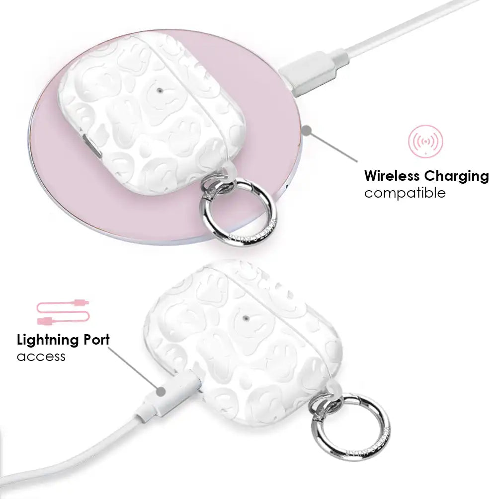 Clear Frosted Smiley AirPod Case