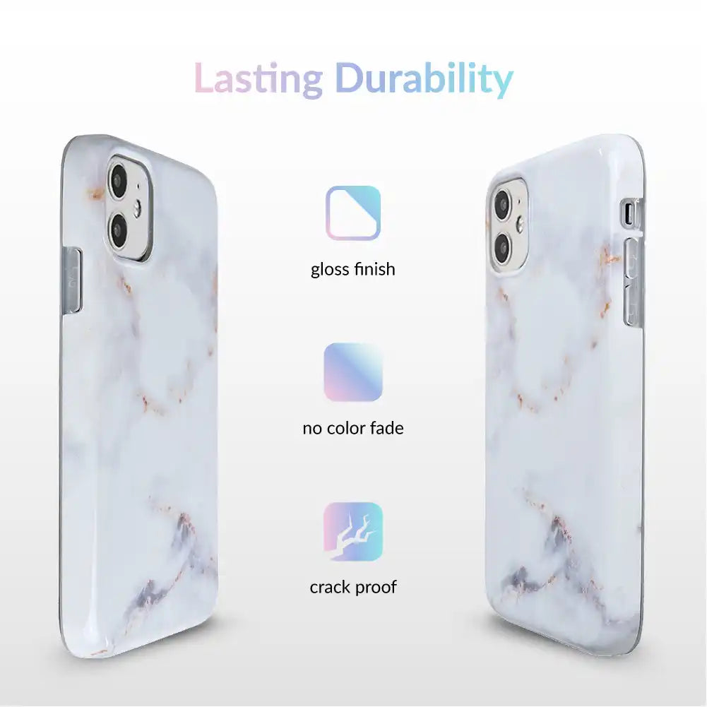 Gray Clouds Marble iPhone Case