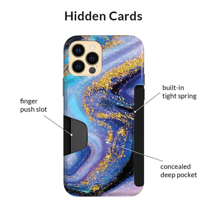 Galaxy Glitter iPhone Wallet Case