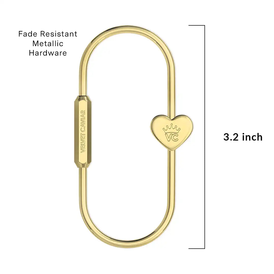 Gold Carabiner Bag Charm