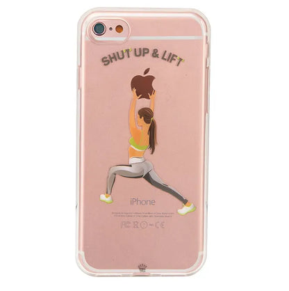 Shut Up & Lift iPhone Case Brown Hair