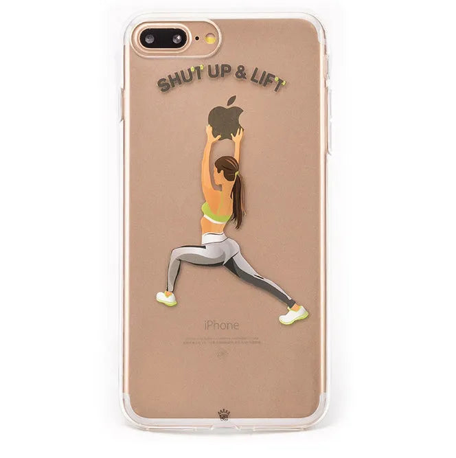 Shut Up & Lift iPhone Case Brown Hair