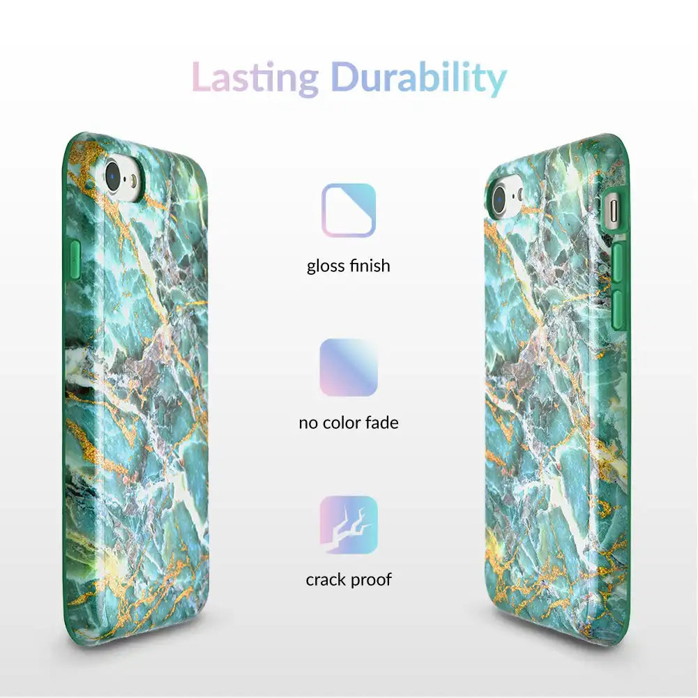 Green Emerald Marble iPhone Case