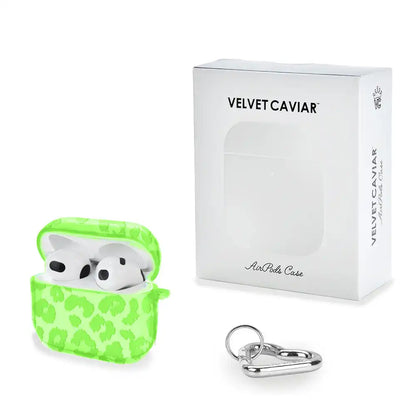 Key Lime Leopard AirPod Case