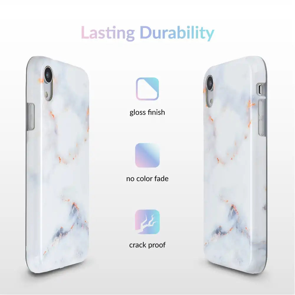 Gray Clouds Marble iPhone Case