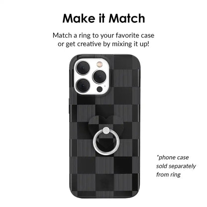 Noir Vibe Checkered Phone Ring