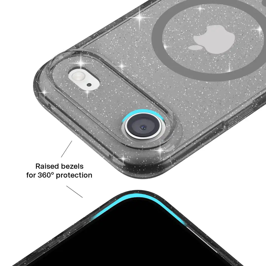 Grey Stardust Glitter iPhone Case