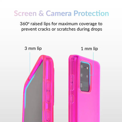 Neon Pink Clear Samsung Case