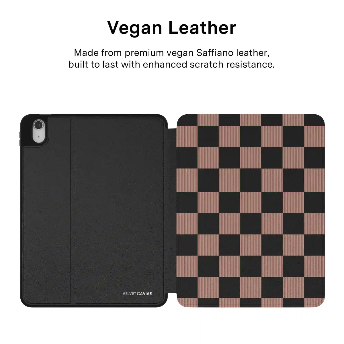 Mocha Vibe Checkered iPad Case