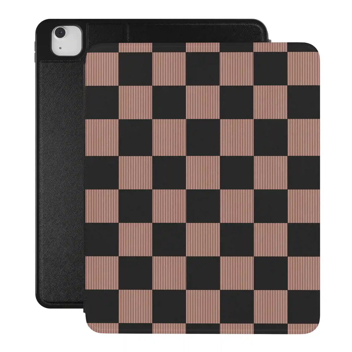 Mocha Vibe Checkered iPad Case
