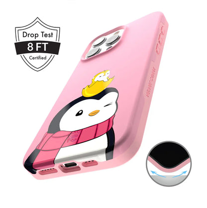 Pudgy Penguins Positive Pink iPhone Case
