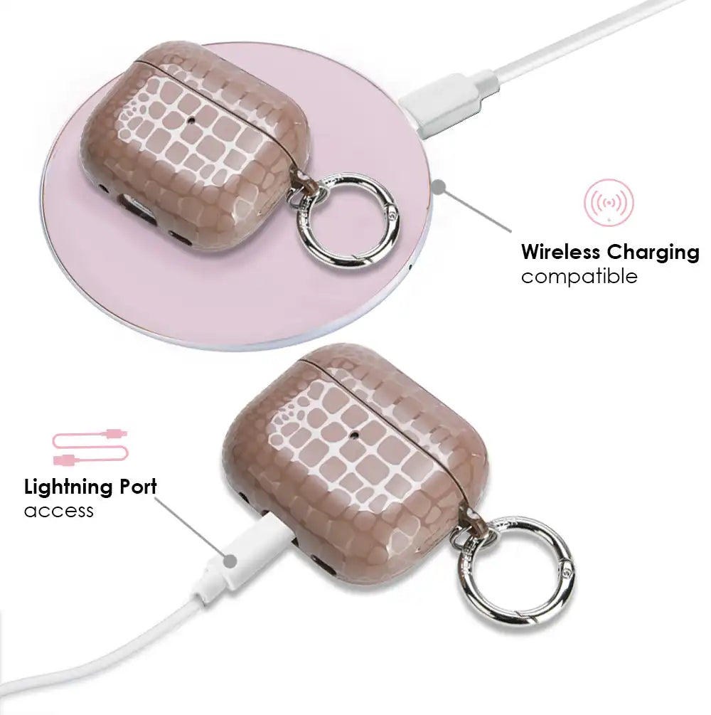 Khaki Croc AirPod Case