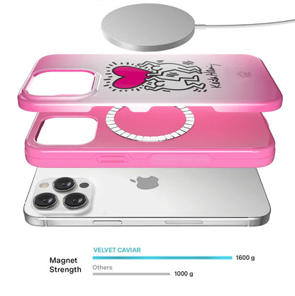 Keith Haring Pink Heart iPhone Case