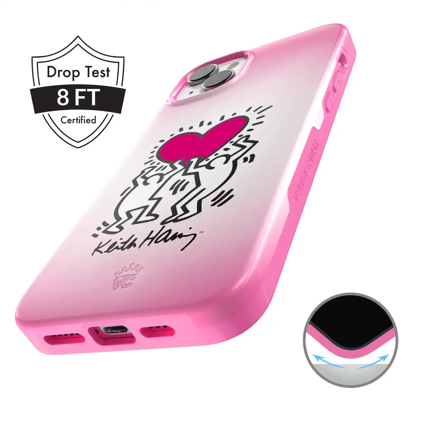 Keith Haring Pink Heart iPhone Case
