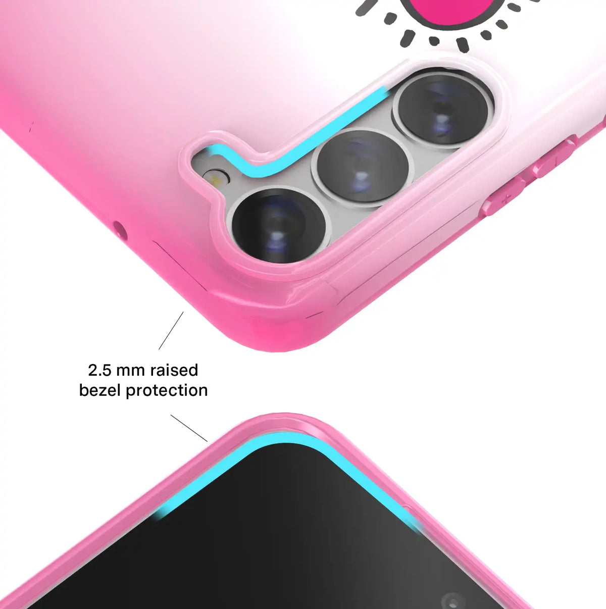 Keith Haring Pink Heart Samsung Case