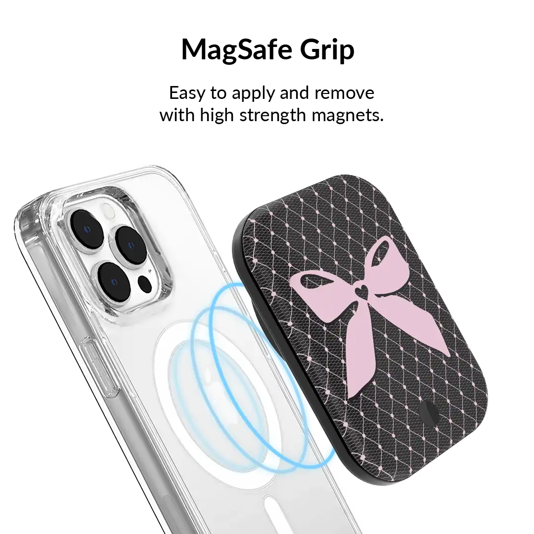 Lacy Pink Bows Portable MagSafe Charger Power Pack