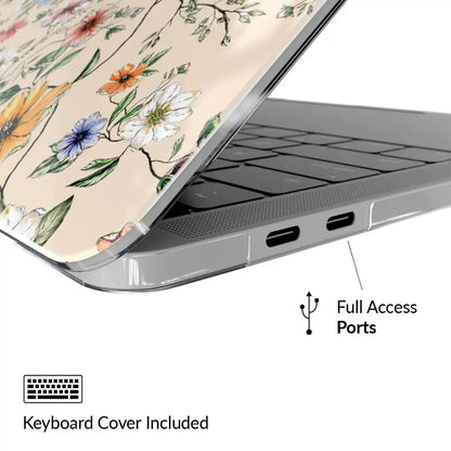 Nude Vintage Floral MacBook Case 2.0
