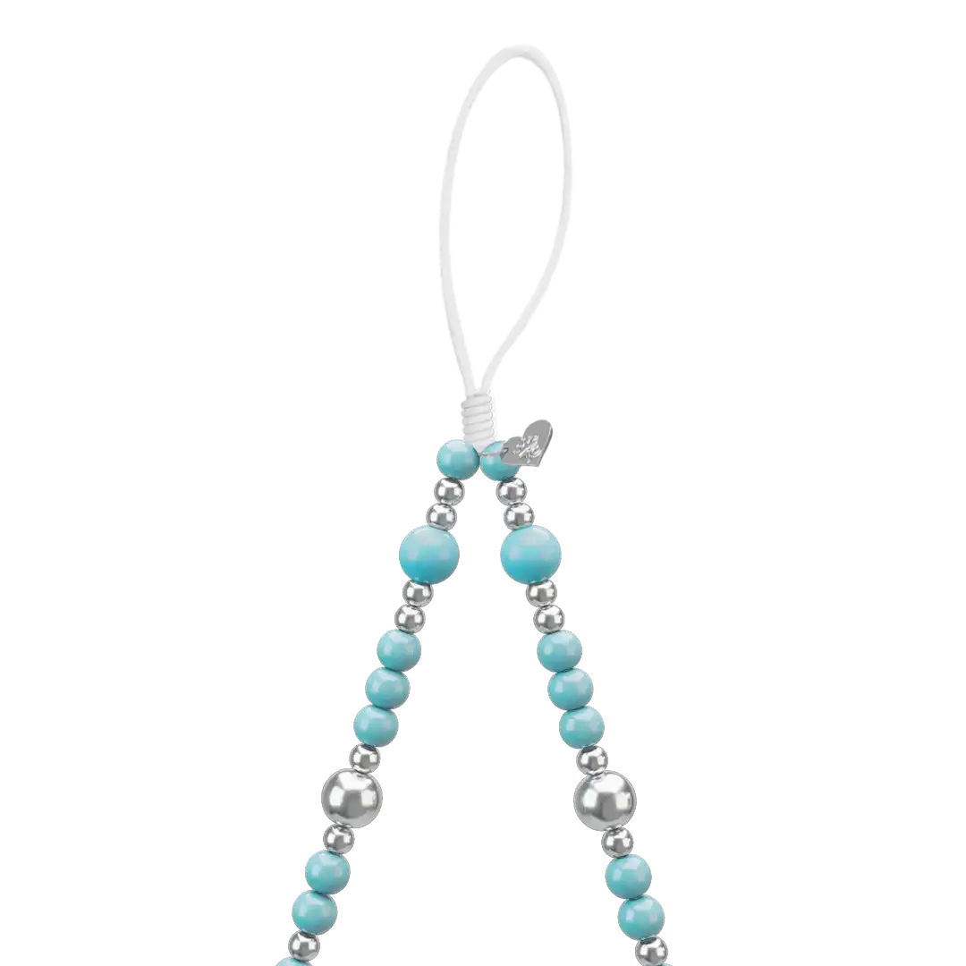 Turquoise Heart Phone Charm