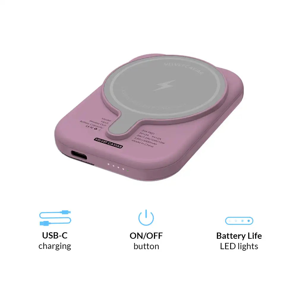Magenta Camo Portable MagSafe Charger Power Pack