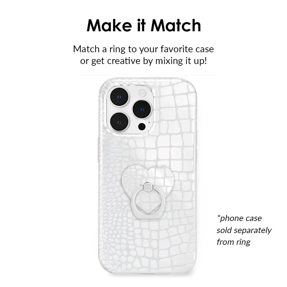 White Croc Phone Ring