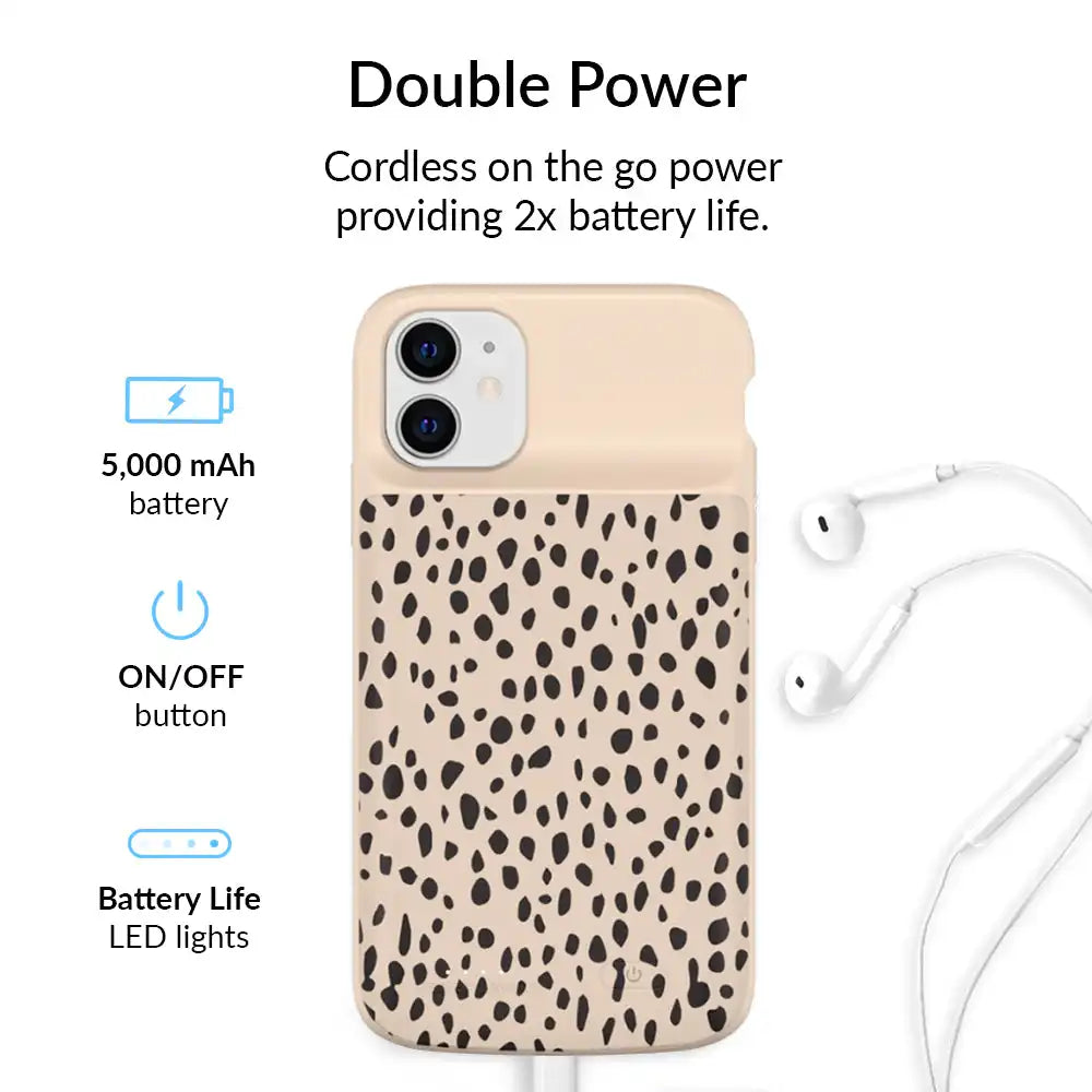 Spotted Cheetah iPhone Charging Case