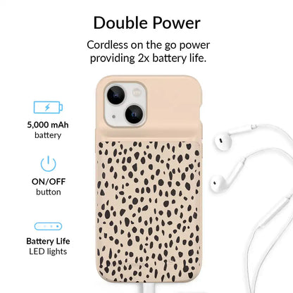 Spotted Cheetah iPhone Charging Case