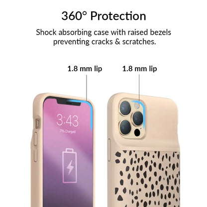 Spotted Cheetah iPhone Charging Case