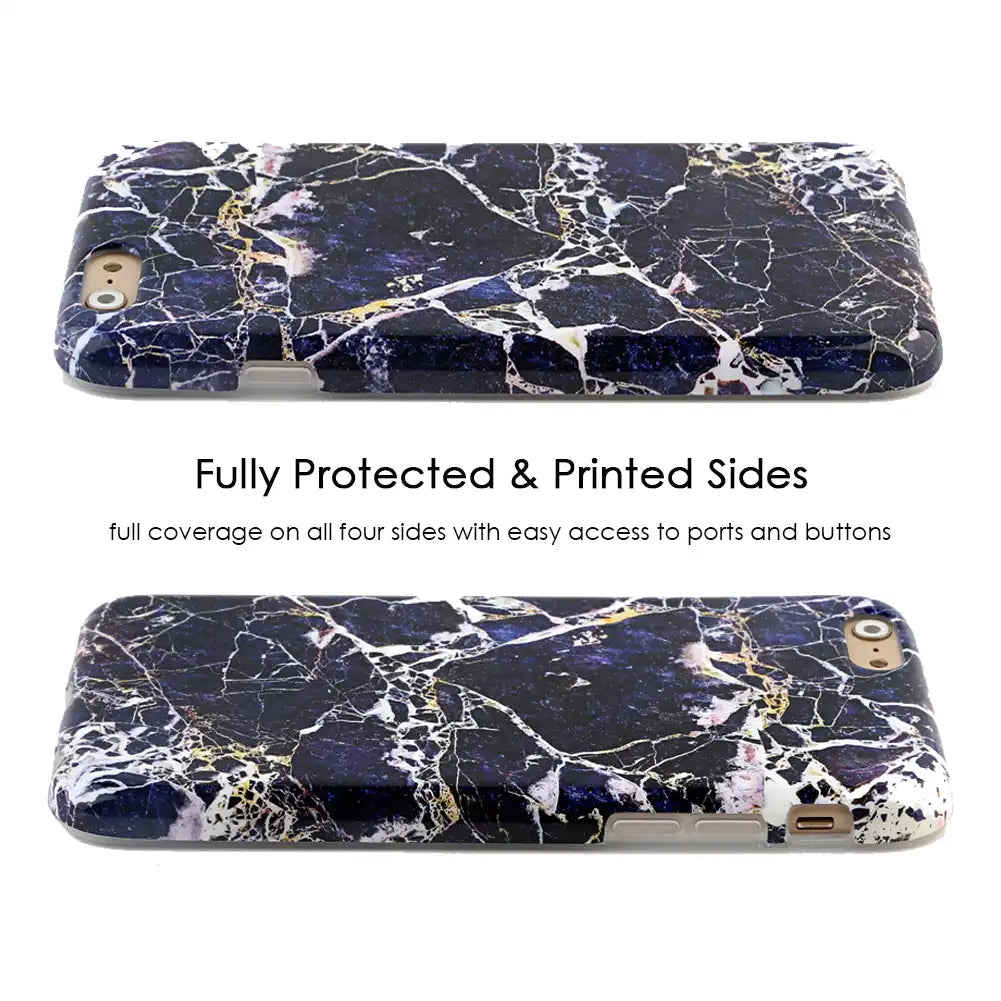Midnight Gold Marble iPhone Case
