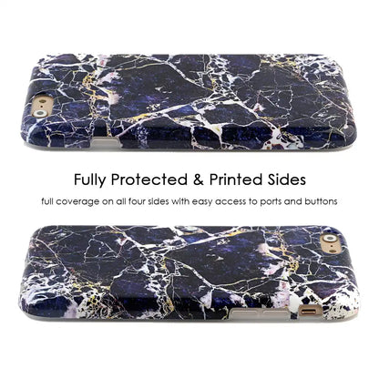 Midnight Gold Marble iPhone Case