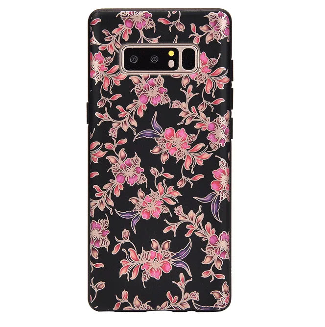 Midnight Floral Chrome Samsung Galaxy Case