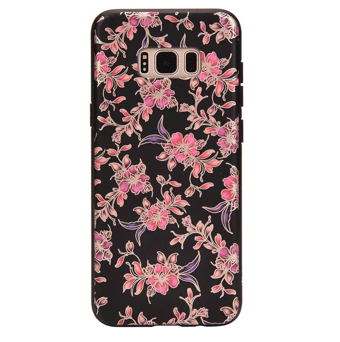 Midnight Floral Chrome Samsung Galaxy Case