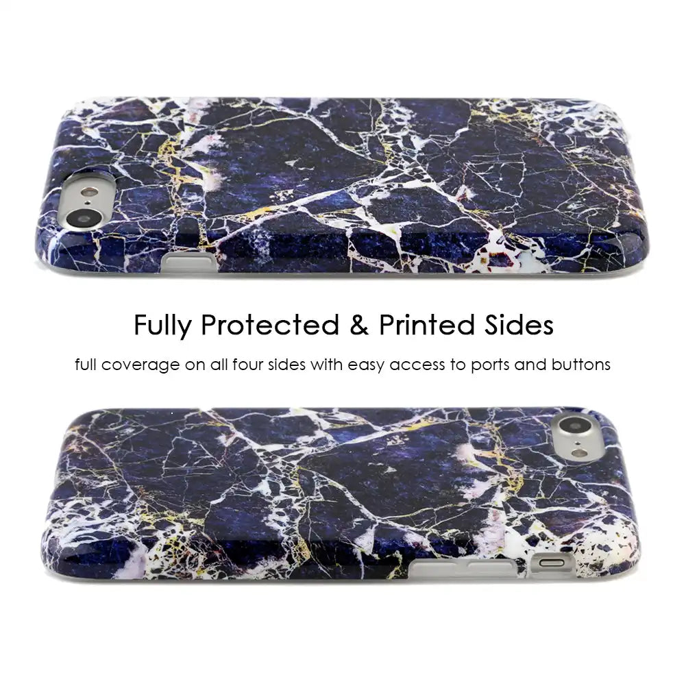 Midnight Gold Marble iPhone Case