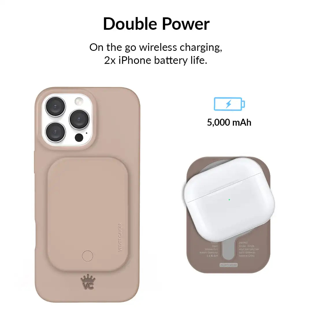 Toasted Almond Portable MagSafe Charger Power Pack