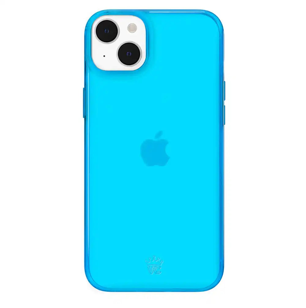 Neon Blue Clear iPhone Case