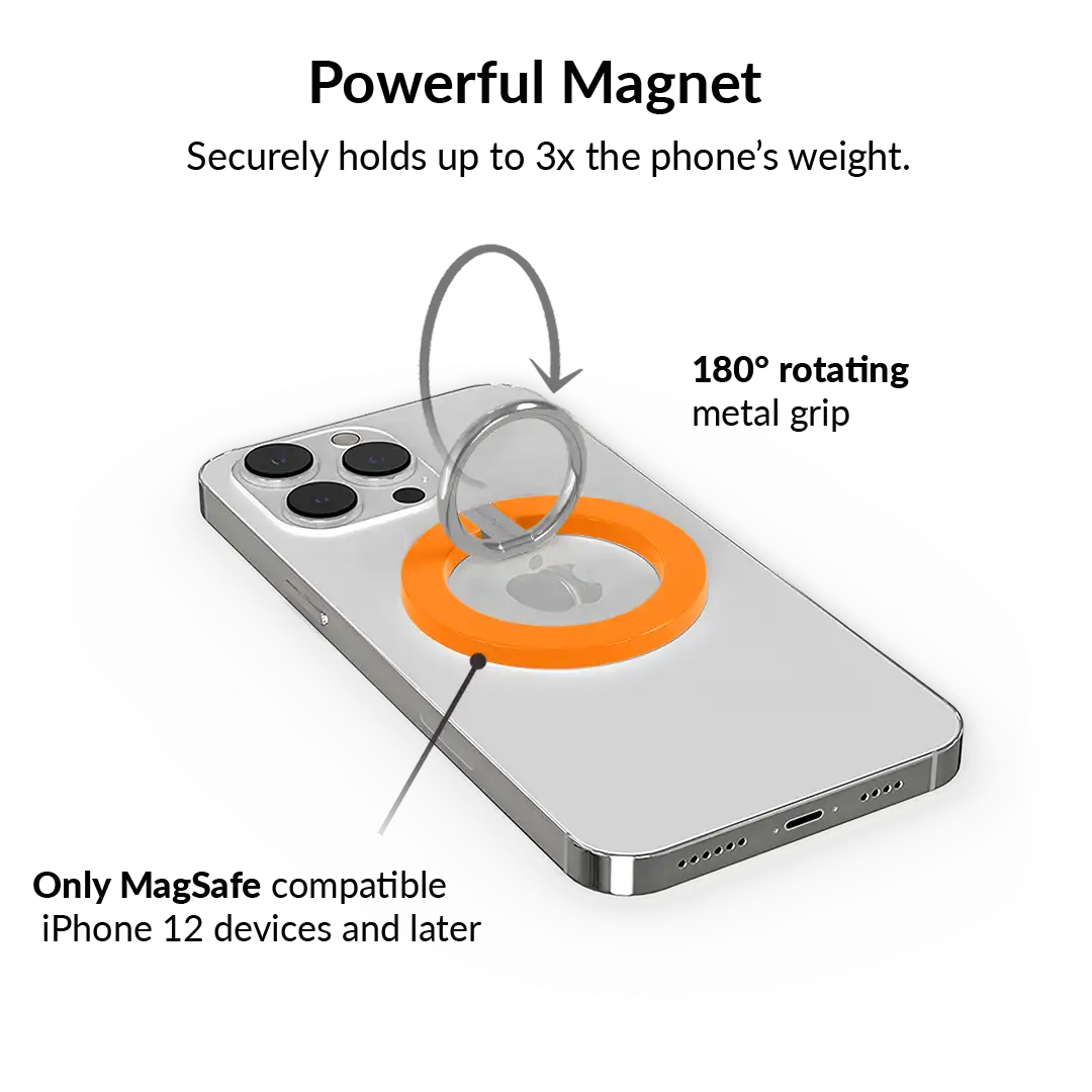 Neon Orange MagSafe Grip Ring