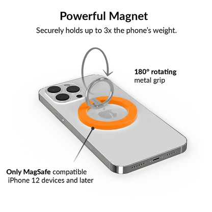 Neon Orange MagSafe Grip Ring