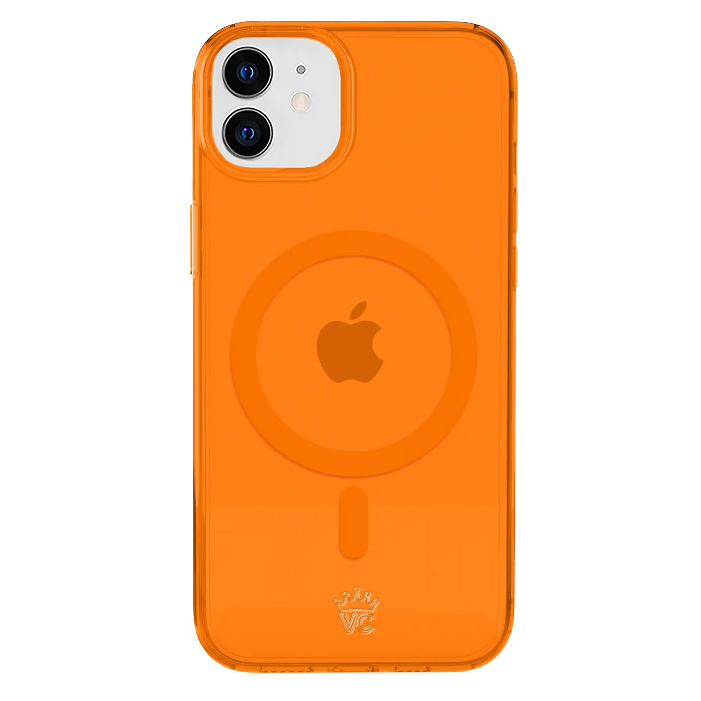 Neon Orange Clear iPhone Case