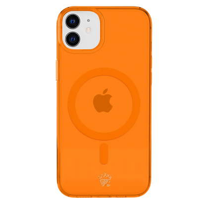 Neon Orange Clear iPhone Case