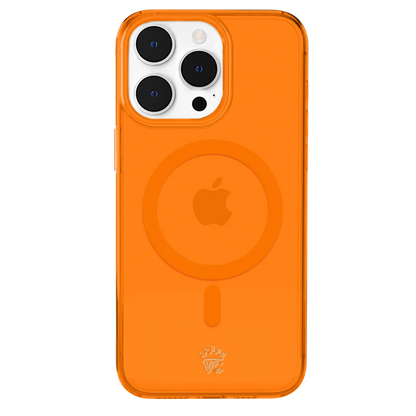 Neon Orange Clear iPhone Case