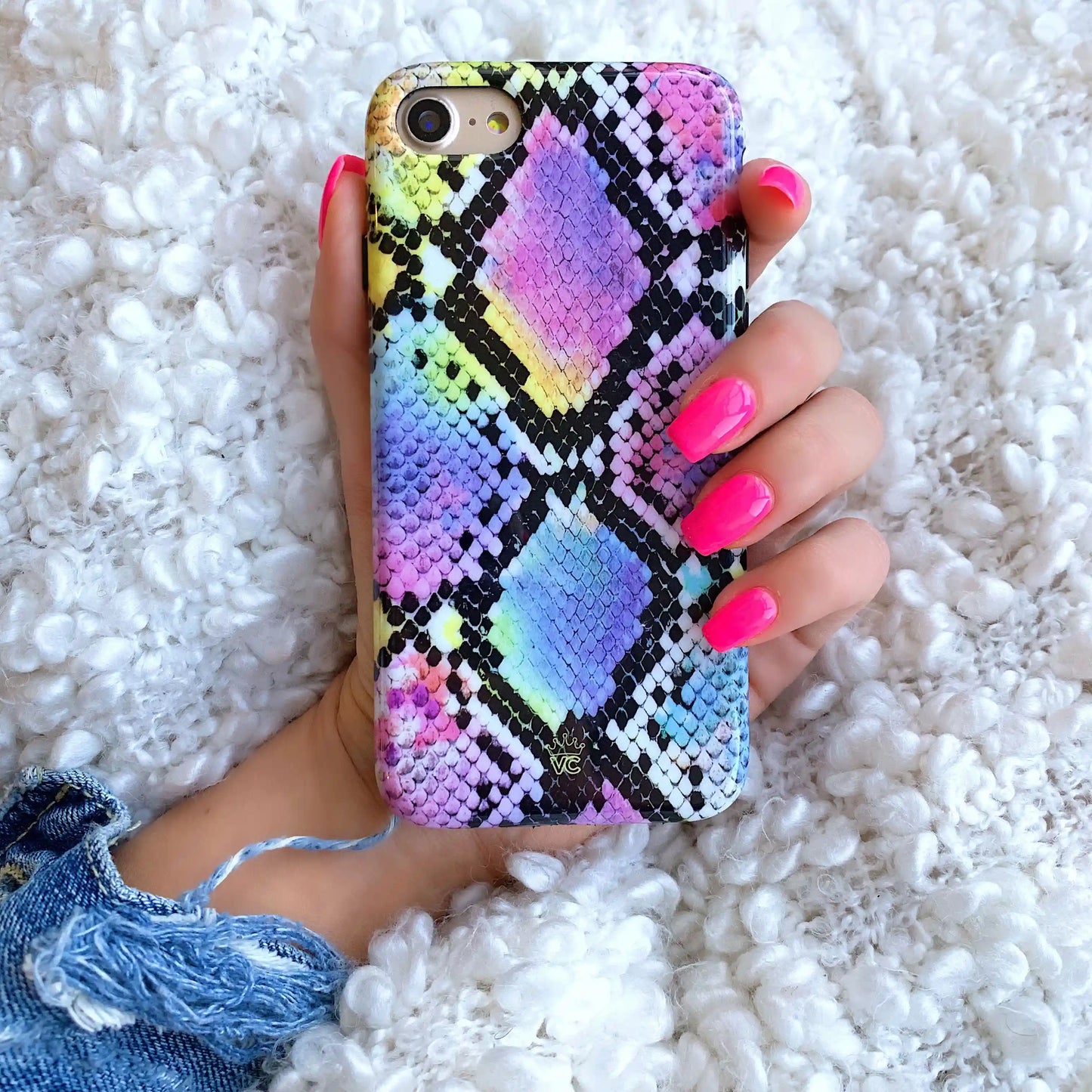 Neon Snakeskin iPhone Case