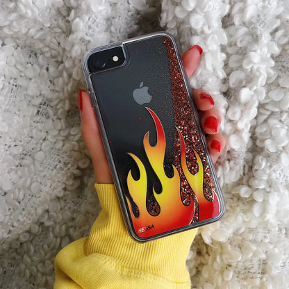 Glitter Flames iPhone Case by Nessa
