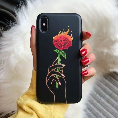 Neon Rose iPhone Case by Nessa